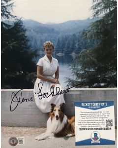 June Lockhart Lassie 8X10 photo w/Beckett COA