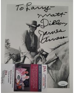 James Arness GUNSMOKE signed 8x10 W/JSA # G01