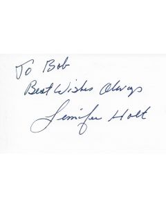 Jennifer Holt signed album page/card (personalized to Bob)