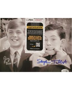 Stephen Talbot & Jerry Mathers DUO LEAVE IT TO BEAVER signed 8x10 w/ JSA COA # G04