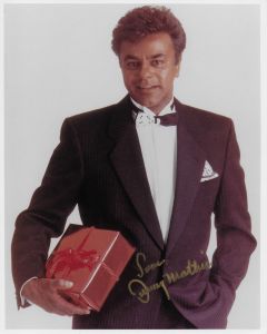 Johnny Mathis In Person Autographed 8x10 Singer over 360 million Records Sold