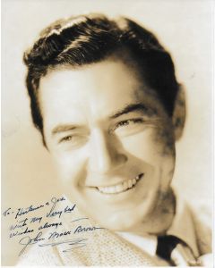 John Mack Brown Vintage 8X10 photo (personalized to Hortense and Jack)