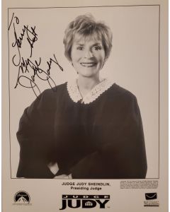 Judge Judy Sheindlin, Presiding Judge on Judge Judy Show Signed 8x10 Photo