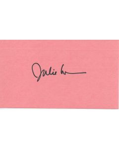 Julie London Emergency signed album page/card