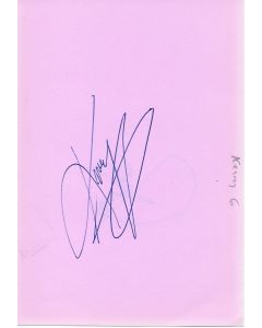 Kenny G. signed album page/card
