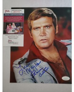 Lee Majors SIX MILLION DOLLAR MAN Signed 8x10 Photo w/ JSA COA
