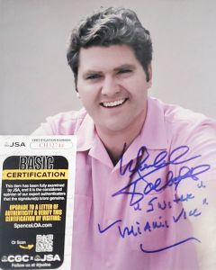 Michael Talbott MIAMI VICE signed 8x10 w/JSA COA # G01