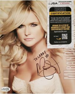 Miranda Lambert COUNTRY SINGER signed 8x10 with JSA COA # G01