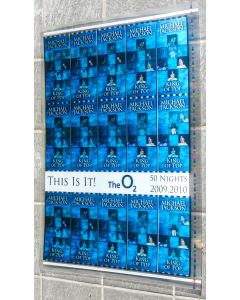 MICHAEL JACKSON Rare uncut sheet of THIS IS IT UK concert tickets VERSION 7