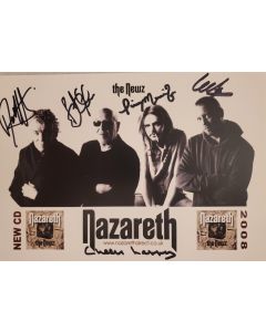 Nazareth PETE & LEE AGNEW, Jimmy Murrison, Dan McCafferty 8X10 Signed Photo