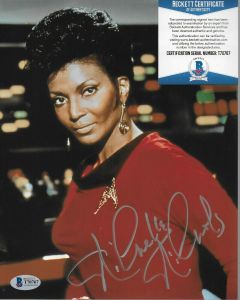 Nichelle Nichols Star Trek 8X10 w/Beckett COA 
