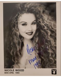 Nicole Wood PLAYBOY PLAYMATE April 1993 8X10 Signed Photo