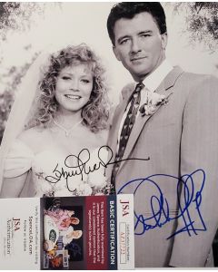 Patrick Duffy & Sheree J. WIlson DALLAS with JSA signed 8x10 DUO # G02