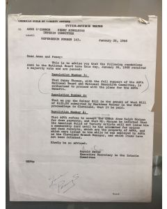 Penny Singleton signed contract 1968 "Blondie & Dagwood"