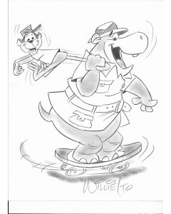 Peter Potamus original drawing signed by artist Willie Ito