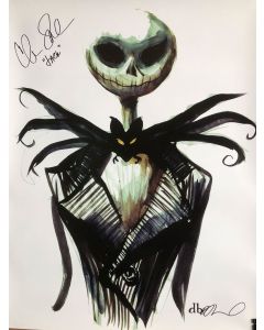 Nightmare Before Christmas Poster signed by Chris Sarandon and Dan Berendon