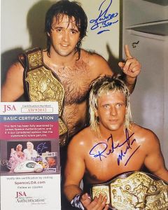 Ricky Morgan & Robert Gibson ROCK & ROLL EXPRESS signed 8x10 W/JSA # G01