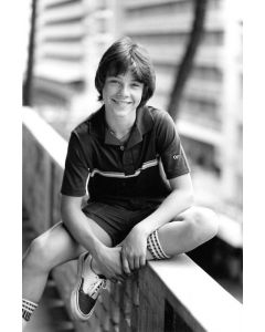 Ronnie Scribner-SITTING ON RAIL B&W
