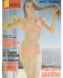 Salli Sachse RIP MANCHETE MAGAZINE COVER PHOTO signed 8x10 # G11