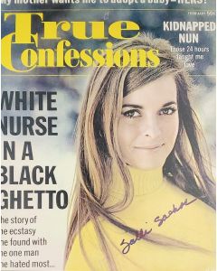 Salli Sachse RIP TRUE CONFESSIONS MAGAZINE COVER PHOTO signed 8x10 # G04
