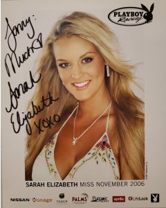 Sarah Elizabeth PLAYBOY PLAYMATE NOVEMBER 2006 TO: LARRY 8x10 Signed Photo #6