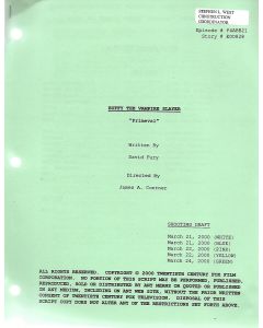 Buffy The Vampire Slayer "Primeval" 2000 original shooting draft 03/24 green
