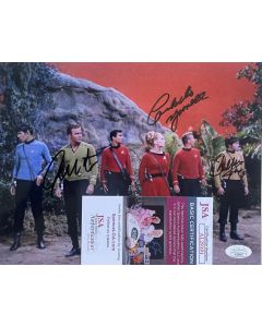 William Shatner, Celeste Yarnall, Walter Koenig Star Trek Signed 8X10 w/ JSA COA