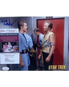William Shatner & Garth Pillsbury Star Trek Signed 8X10 Photo w/ JSA COA