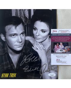 William Shatner & Joan Collins Star Trek Signed 8X10 Photo w/ JSA COA