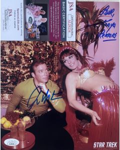 William Shatner & Tanya Lemani Star Trek Signed 8X10 Photo w/ JSA COA
