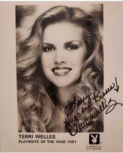 Terri Welles PLAYBOY OF THE YEAR 1981 TO: LARRY 8x10 Signed Photo