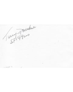 Terry Donahue SF 49ers signed album page/card