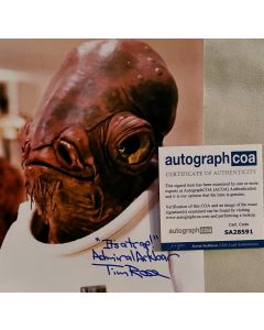 Tim Rose Star Wars Admiral Ackbar Original Signed 8x10 w/ACOA
