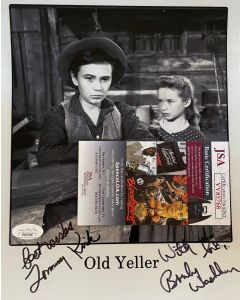 Disney Old Yeller Tommy Kirk RIP & Beverly Washburn 8x10 Photo w/JSA COA