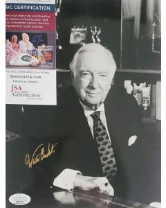 Walter Cronkite CBS NEWS signed 8x10 with JSA # G01