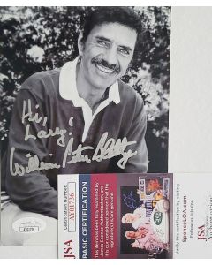 William Peter Blatty EXORCIST BOOKS AUTHOR signed 5x7 w/JSA COA # G01